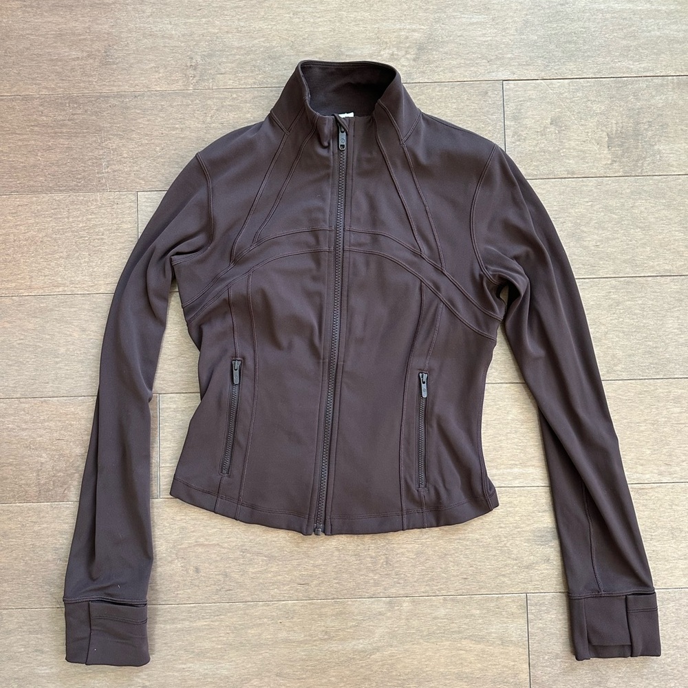 Lululemon cropped define jacket nulu espresso